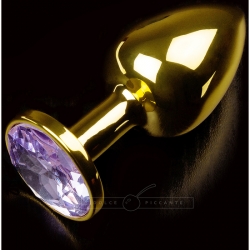 PLUG ANAL JEWELLERY SMALL GOLD BABY PURPLE