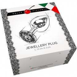 PLUG ANAL JEWELLERY RIBBED PLATA / LILA