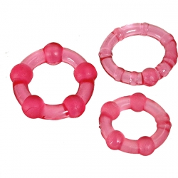 JUEGO TRES ANILLOS PENE ROSA