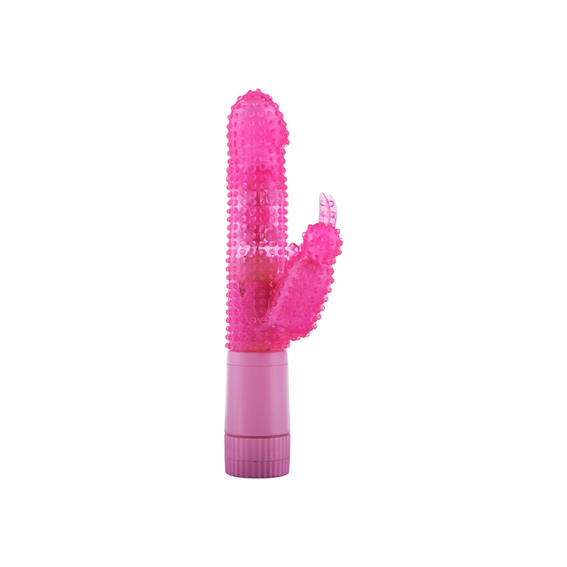 BUNNY OA VIBRADOR CONEJITO RAMPANTE CON LUNARES ROSA