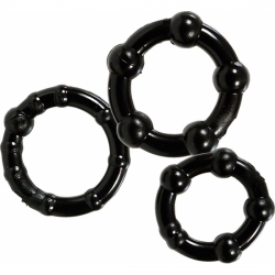 JUEGO TRES ANILLOS PENE NEGROS