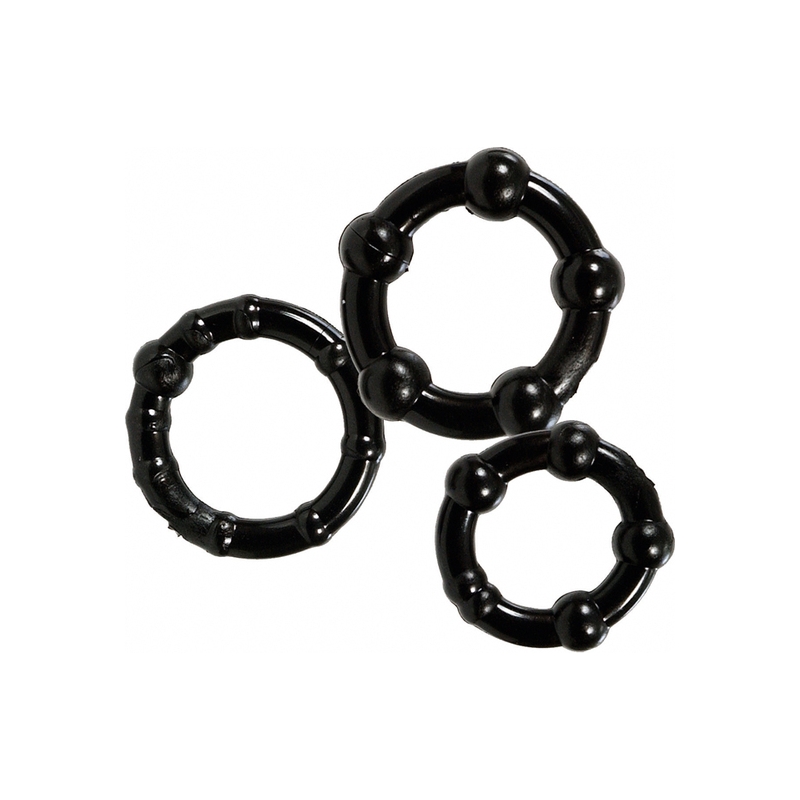 JUEGO TRES ANILLOS PENE NEGROS