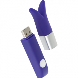 ESTIMULADOR CON VIBRADOR DE VIAJE MORADO