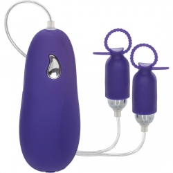 PINZAS PARA PEZONES CON VIBRADOR MORADO