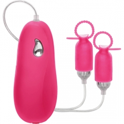 PINZAS PARA PEZONES CON VIBRADOR ROSA