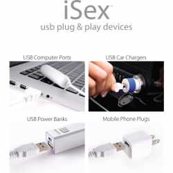 ISEX USB MASAJEADOR PUNTO G BLANCO