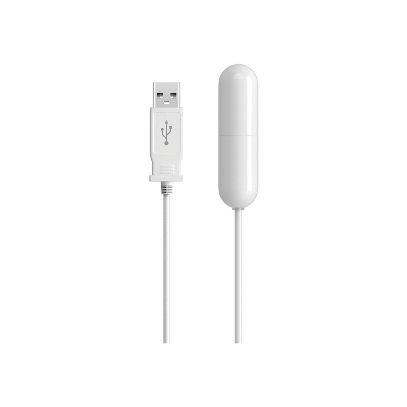 ISEX USB BALA VIBRADORA DELGADA BLANCA