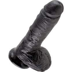 KING COCK PENE REALISTICO CON TESTICULOS 20,5 CM NEGRO