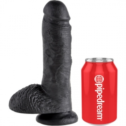 KING COCK PENE REALISTICO CON TESTICULOS 20,5 CM NEGRO