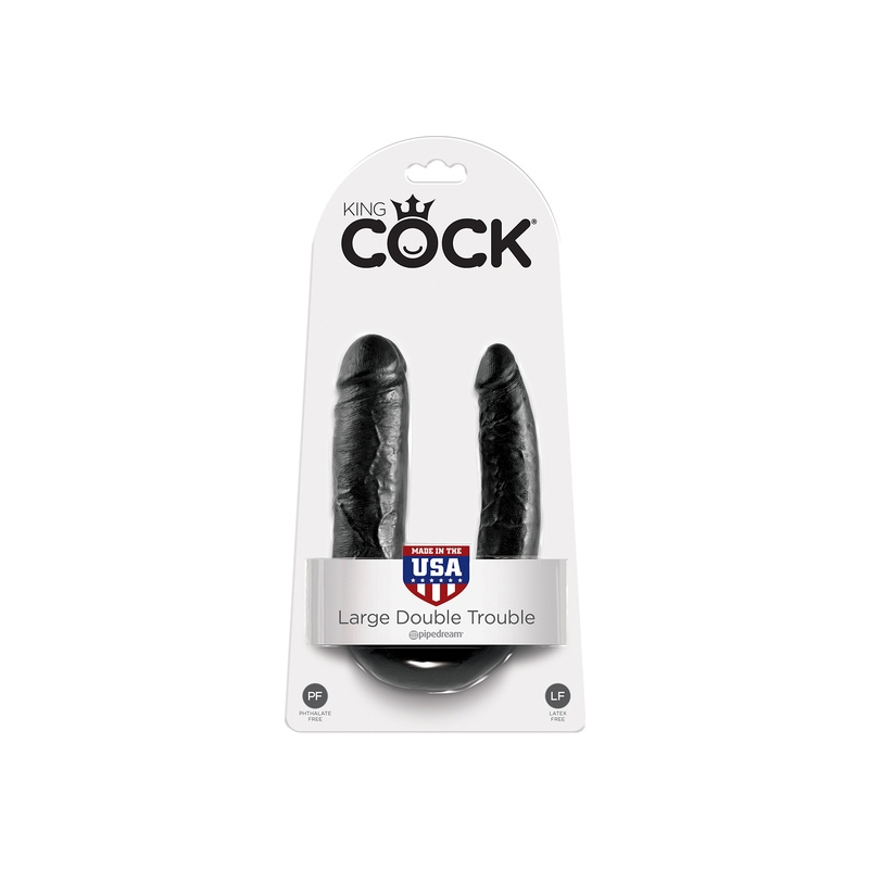 KING COCK PENE REALISTICO DOBLE LARGE NEGRO