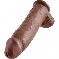 KING COCK PENE REALISTICO CON TESTICULOS 30.5 CM MARRON