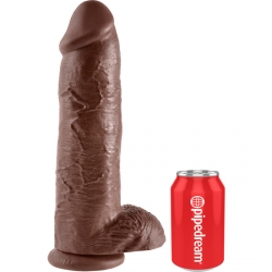 KING COCK PENE REALISTICO CON TESTICULOS 30.5 CM MARRON