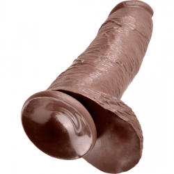 KING COCK PENE REALISTICO CON TESTICULOS 30.5 CM MARRON