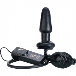 PLUG HINCHABLE CON VIBRADOR NEGRO