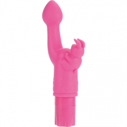 SILICONE CONEJITO VIBRADOR KISS ROSA