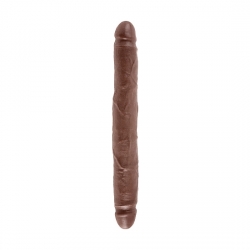 KING COCK DOBLE PENE REALISTICO DELGADO MARRON