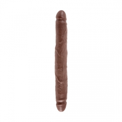 KING COCK DOBLE PENE REALISTICO DELGADO MARRON