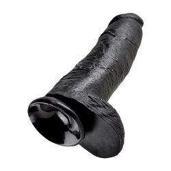 KING COCK PENE REALISTICO CON TESTICULOS 30,5 CM NEGRO