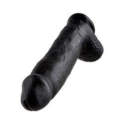 KING COCK PENE REALISTICO CON TESTICULOS 30,5 CM NEGRO