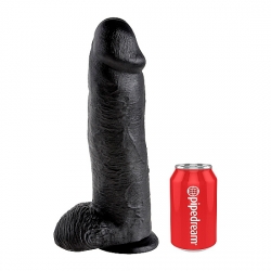 KING COCK PENE REALISTICO CON TESTICULOS 30,5 CM NEGRO