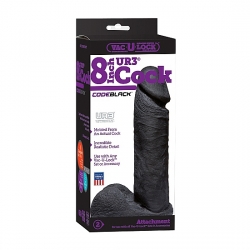 PENE REALISTICO SISTEMA VAC-U-LOCK 20 CM NEGRO