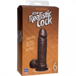 REALISTIC COCK PENE REALISTICO 15 CM NEGRO