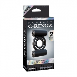 FANTASY C-RINGZ ANILLO DOBLE PLACER EXTREME NEGRO