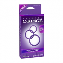 FANTASY C-RINGZ KIT 3 DE ANILLOS DE SILICONA MORADO