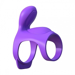 FANTASY C-RINGZ FUNDA PARA EL PENE PARA PAREJAS CON VIBRACIÓN MORADO