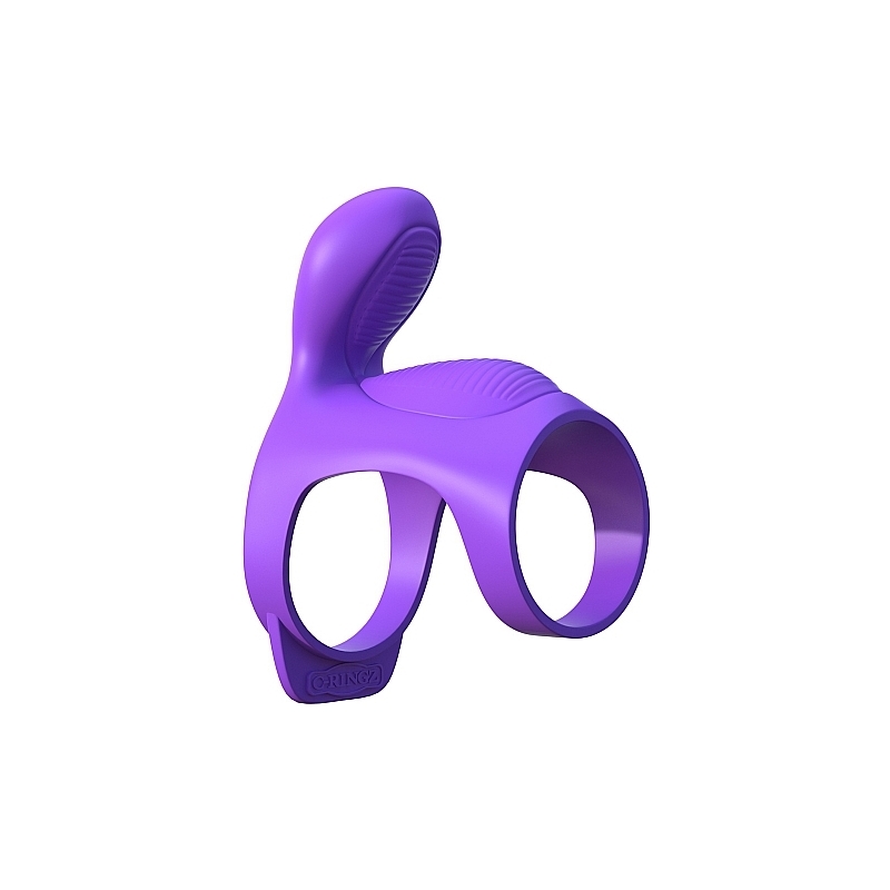 FANTASY C-RINGZ FUNDA PARA EL PENE PARA PAREJAS CON VIBRACIÓN MORADO