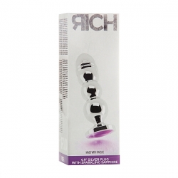 RICH TAPÓN ANAL PLATA 12,5 CM CON ZAFIRO MORADO