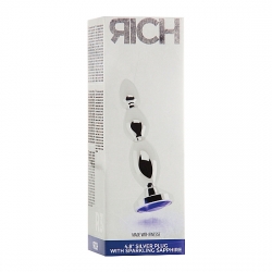 RICH TAPÓN ANAL PLATA 12 CM CON ZAFIRO MORADO