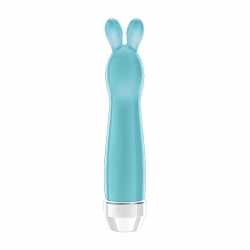 LENA VIBRADOR MULTIVELOCIDAD MINI CONEJITO TURQUESA