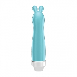 LENA VIBRADOR MULTIVELOCIDAD MINI CONEJITO TURQUESA