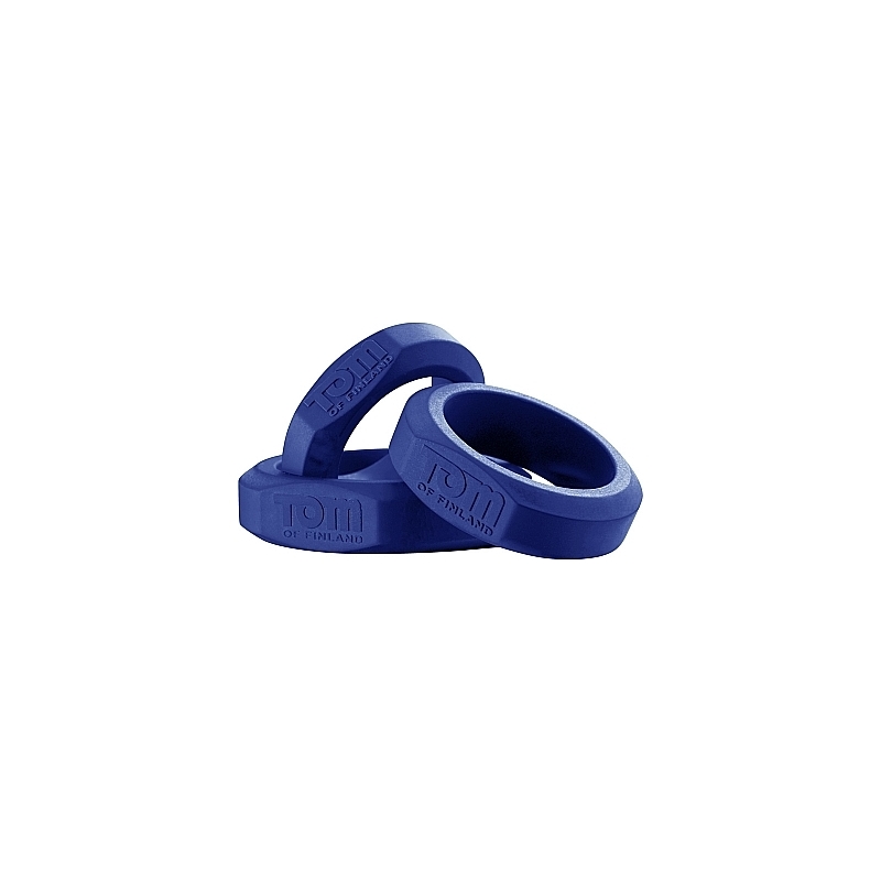 SET 3 ANILLOS SILICONA AZUL