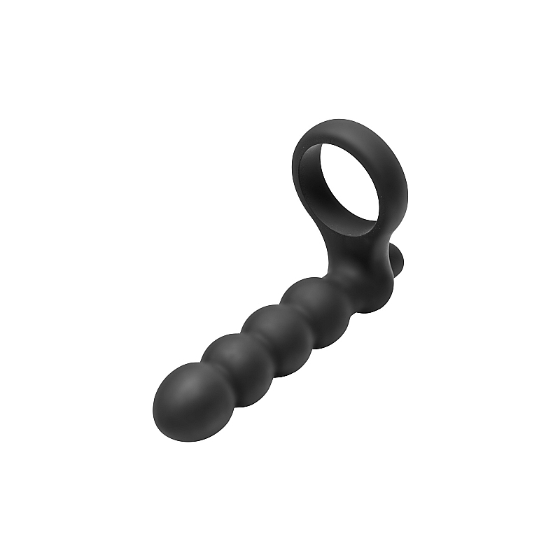 ANILLO PARA EL PENE CON DILDO NEGRO