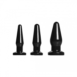 LEVEL UP - KIT DE 3 PLUGS NEGRO