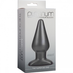 PLATINUM THE SUPER BIG END PLUG SILICONA NEGRO