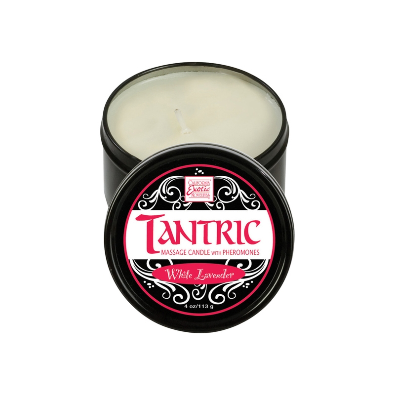 VELA DE MASAJE TANTRIC CON FEROMONAS LAVANDA BLANCA