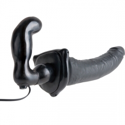 ARNÉS CON PENE DOBLE VIBRADOR NEGRO