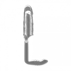 SONO N. 38 EXTENSOR PARA EL PENE ELÁSTICO CON PLUG TRANSPARENTE