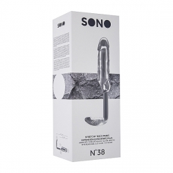 SONO N. 38 EXTENSOR PARA EL PENE ELÁSTICO CON PLUG TRANSPARENTE