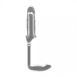 SONO N. 34 EXTENSOR PARA EL PENE ELÁSTICO CON PLUG TRANSPARENTE