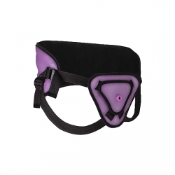 ARNÉS DELUXE CON PENE SILICONA 20,5 CM - MORADO