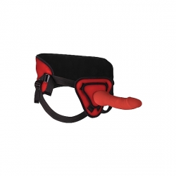 ARNÉS DELUXE CON PENE SILICONA 25,5 CM - ROJO