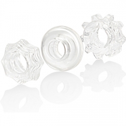 KIT DE TRES ANILLOS REVERSIBLES TRANSPARENTES