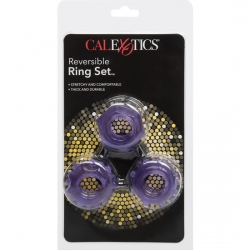 KIT DE TRES ANILLOS REVERSIBLES MORADO