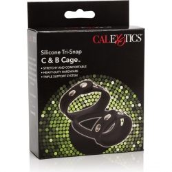 TRI-SNAP C&B CAGE - ARNÉS DE SILICONA NEGRO