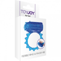 ANILLO Y VIBRADOR DEDO AZUL