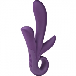 TRINITY VIBRADOR TRIPLE ESTIMULACIÓN MORADO